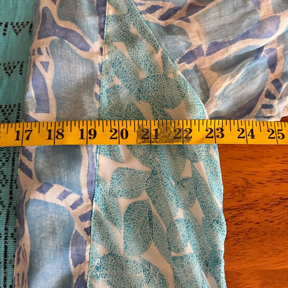 The Jacket Lady Lightweight Blue Patterned Kimono… - image 7